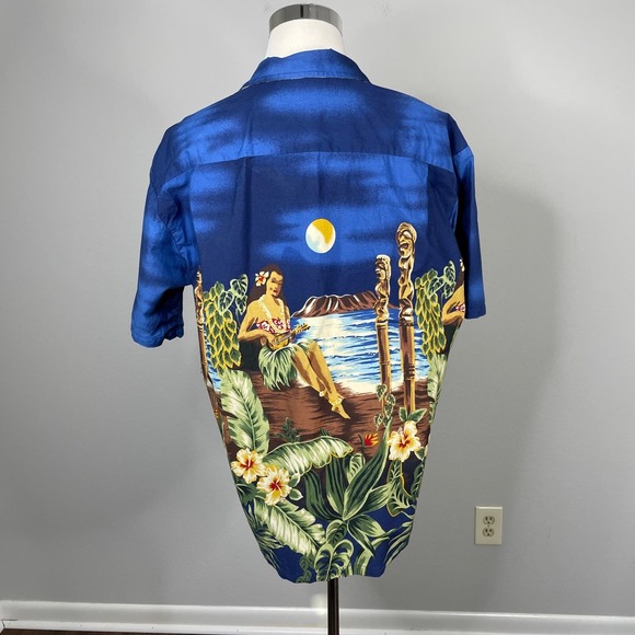 Hawaiian Togs 2XL 100% Cotton Luau Scene Hawaiian Shirt - Picture 2 of 6